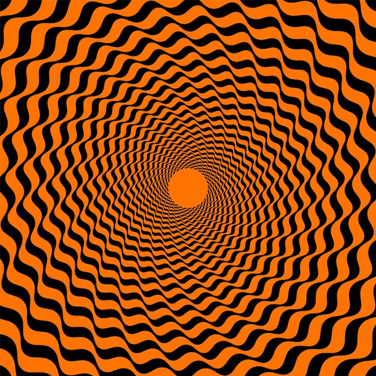 Vektör psychedelic halloween hypnotic spiral pattern