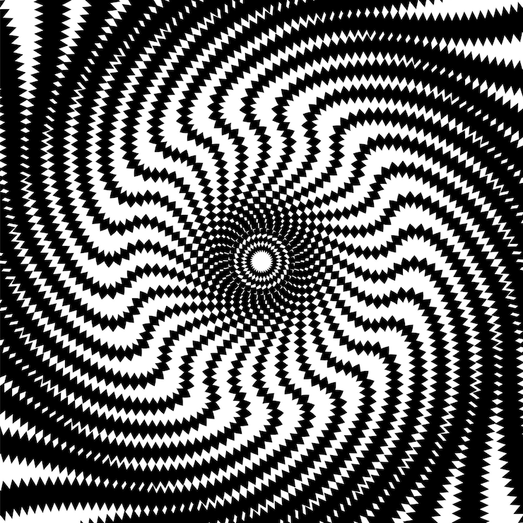 Vektör psychedelic hypnotic spiral hypno circle pattern