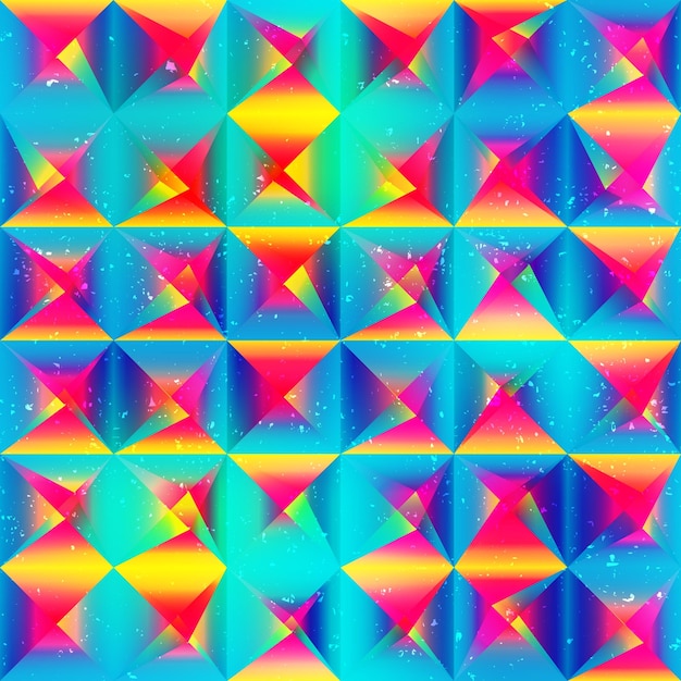 Psychedelic square seamless pattern