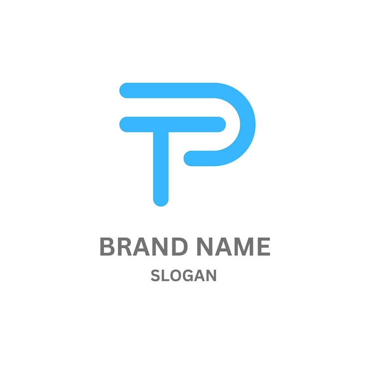 Vektör pt229 letter pt logo design