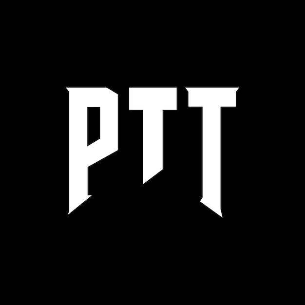 PTT letter logo design for technology company PTT logo design black and white color combination PTT logo PTT vector PTT design PTT icon PTT alphabet PTT typography logo design