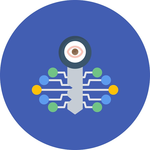 Public Key Flat Illustration
