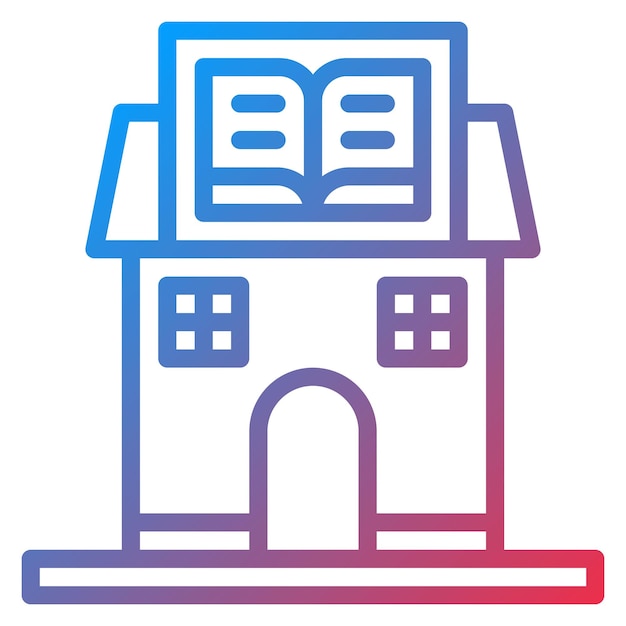 public library icon vector image can be used for public utilities