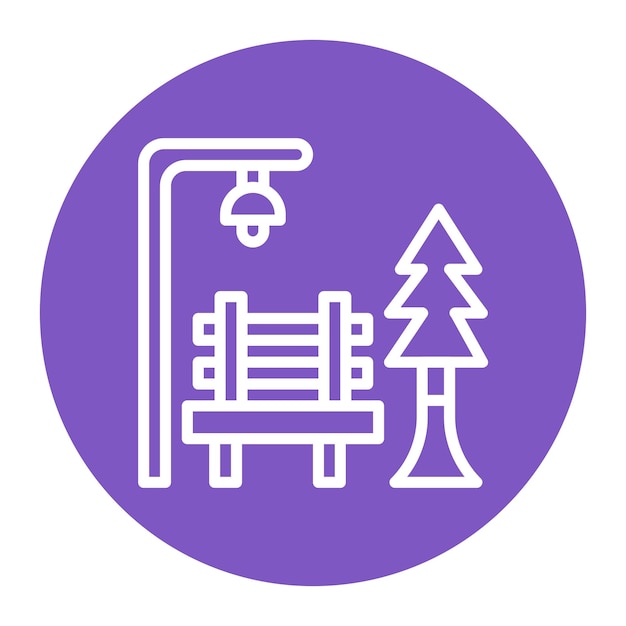 public park icon vector image can be used for public utilities