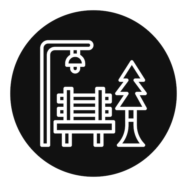public park icon vector image can be used for public utilities