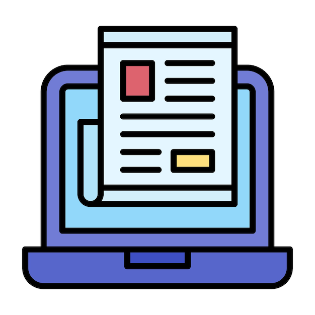 Publish Article Flat Illustration