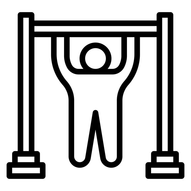 Pull up icon vector image Can be used for Fitness