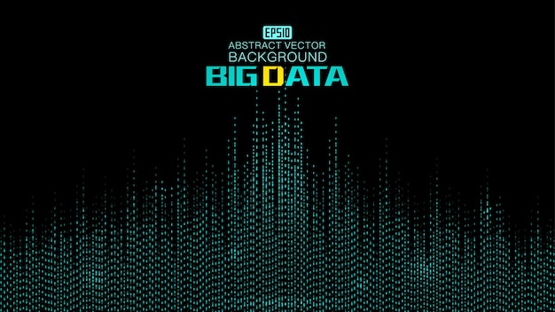 Punkt konstruerad Internet big data bakgrund vektor nätverk big data bakgrund