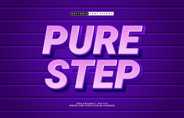 pure step editable text effect with a modern and street text effect