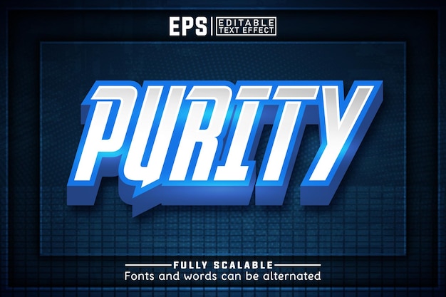 purity 3d editable text effect