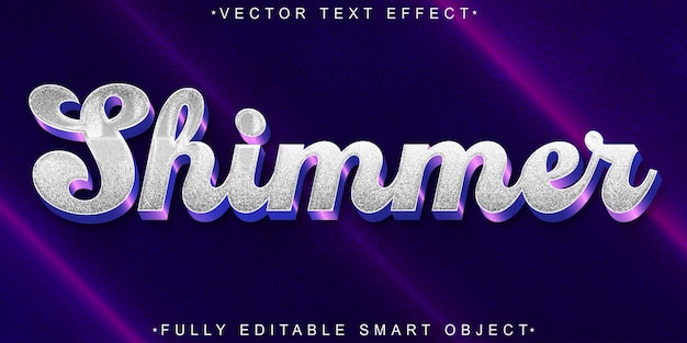 purple glitter shiny vector fully editable smart object text effect