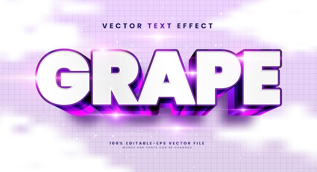 purple grape editable text style effect vector text effect with luxury concept