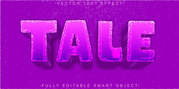 purple magical tale vector fully editable smart object text effect