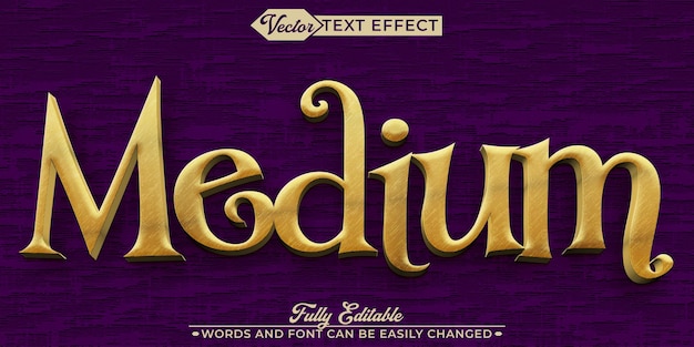Purple Medium Vector Editable Text Effect Template