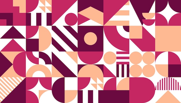 Purple pink white abstract geometric background