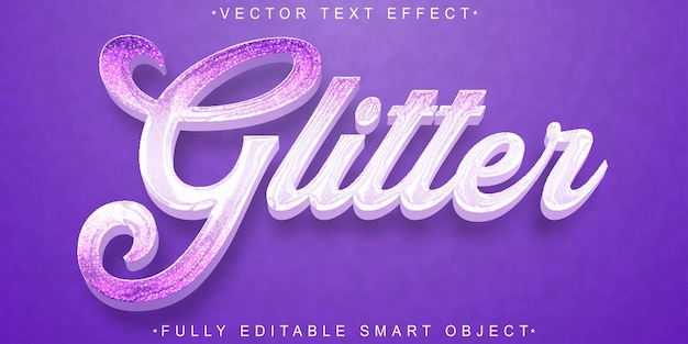 purple shiny luxury glitter vector fully editable smart object text effect