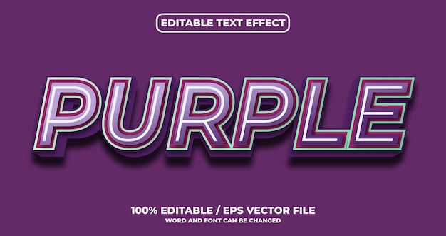 Purple text effect style