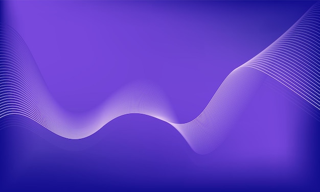 Purple Wave Abstract Background with Smooth Gradient Lines