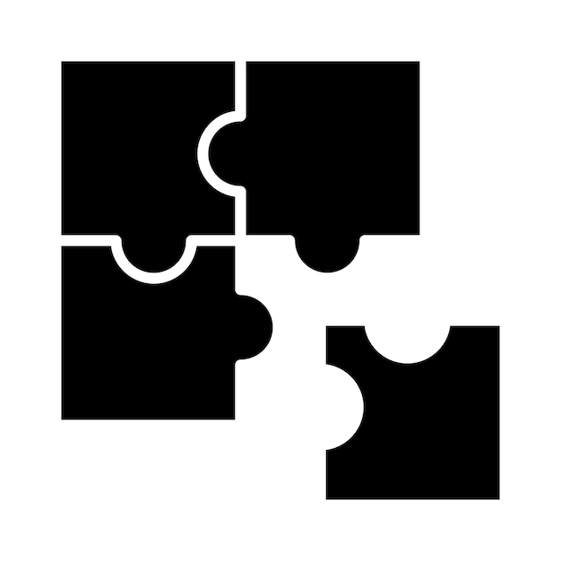 Puzzle Vector Illustration Style