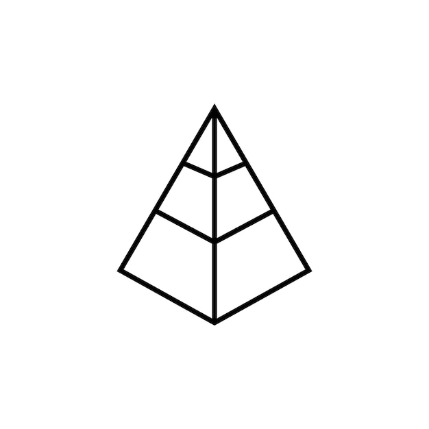 pyramid icon vector template illustration logo design