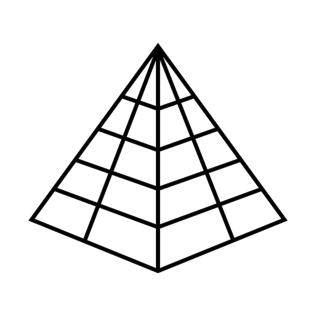 pyramid icon vector