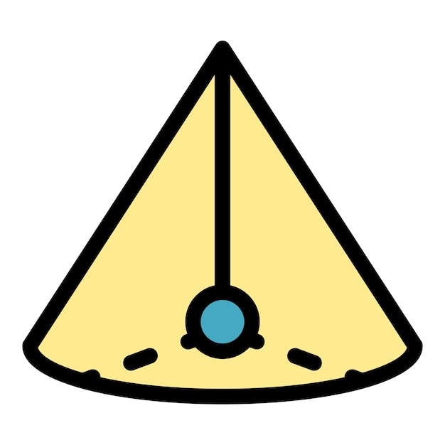 pyramide gravity icon outline pyramide gravity vector icon color flat isolated