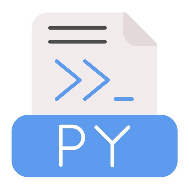 Python File Flat Illustration