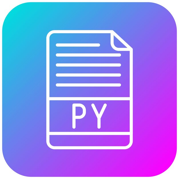 Python File vector icon Can be used for Computer Programming iconset