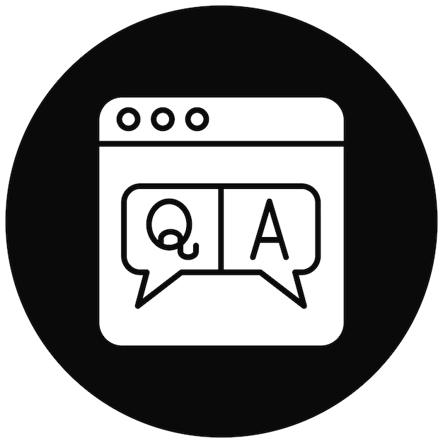 QA icon vector image Can be used for News and Media