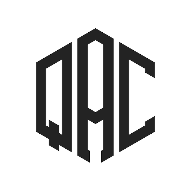 QAC Logo Design Initial Letter QAC Monogram Logo using Hexagon shape