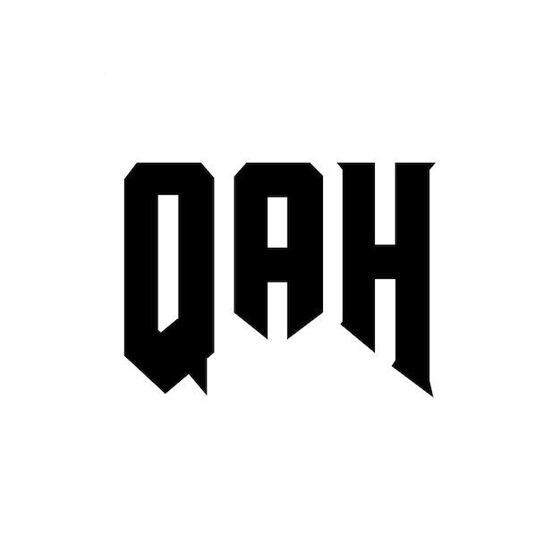 QAH letter logo design for technology company QAH logo design black and white color combination QAH logo QAH vector QAH design QAH icon QAH alphabet QAH typography logo design