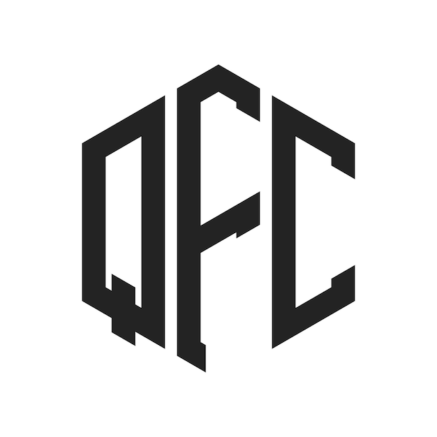 QFC Logo Design Initial Letter QFC Monogram Logo using Hexagon shape