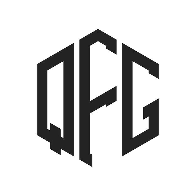QFG Logo Design Initial Letter QFG Monogram Logo using Hexagon shape
