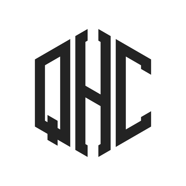 QHC Logo Design Initial Letter QHC Monogram Logo using Hexagon shape