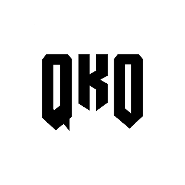 QKO letter logo design for technology company QKO logo design black and white color combination QKO logo QKO vector QKO design QKO icon QKO alphabet QKO typography logo design