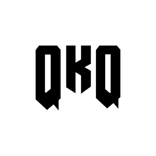 QKQ letter logo design for technology company QKQ logo design black and white color combination QKQ logo QKQ vector QKQ design QKQ icon QKQ alphabet QKQ typography logo design