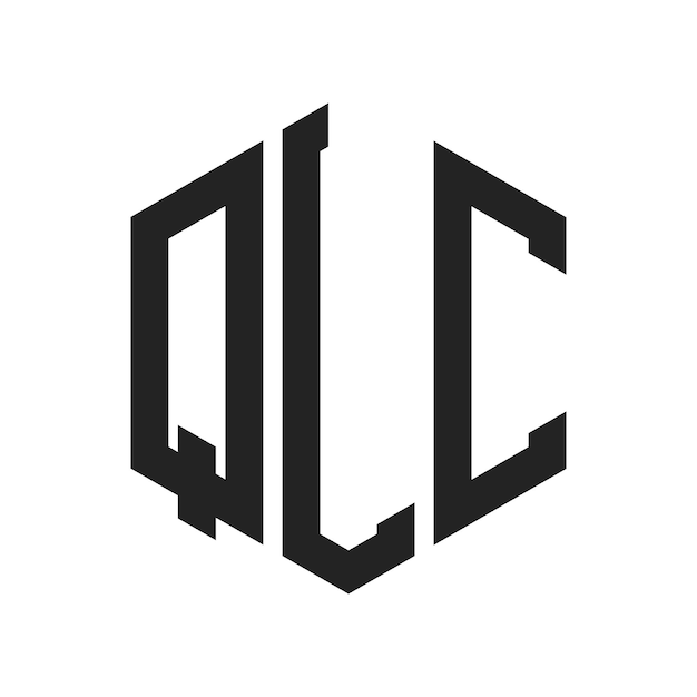QLC Logo Design Initial Letter QLC Monogram Logo using Hexagon shape