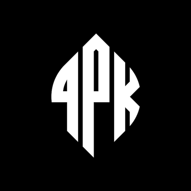 qpk circle letter logo design with circle and ellipse shape qpk ellipse letters with typographic style the three initials form a circle logo qpk circle emblem abstract monogram letter mark vector