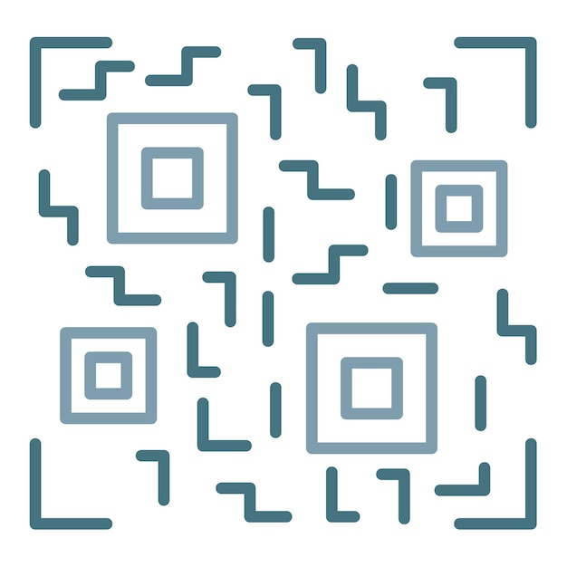 QR Code Flat Illustration