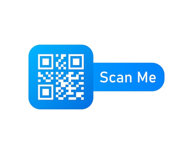 qr code for smartphone. inscription scan me with smartphone icon. qr code for payment. vector illustration eps 10