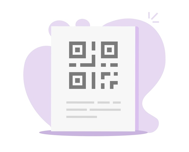 Qr code on paper document info page icon