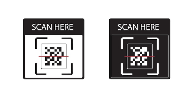 qr code scan label scan qr code icon scan me text vector illustration