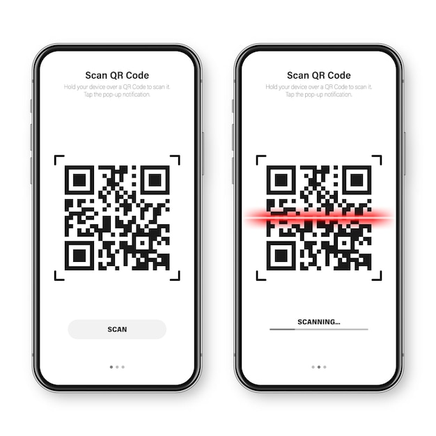 Qr code scanner reader app for smartphone identification tracking code serial number product id with