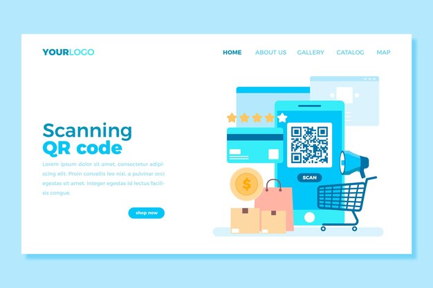 Qr code verification landing page template