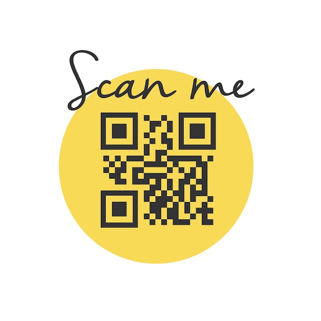 QR-kode til smartphone. Teksten lyder: Scan mig med smartphone-ikonet. QR-kode til betaling