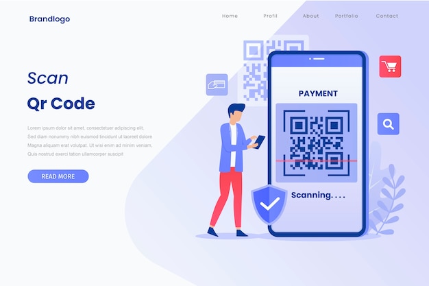 QR-kode verifikationslandingsside