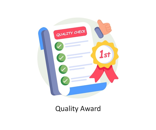 Quality Award concepts style illustration EPS 10 File