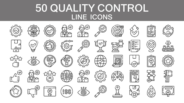 Quality Control Line Icons