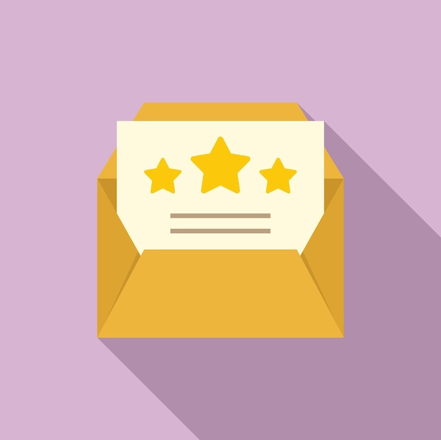 Quality mail icon flat vector Good success check Certificate agreement