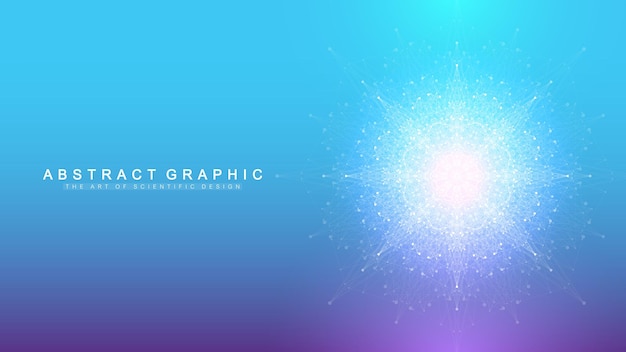 Quantum computing concept Deep learning artificial intelligence Big data algorithms visualization